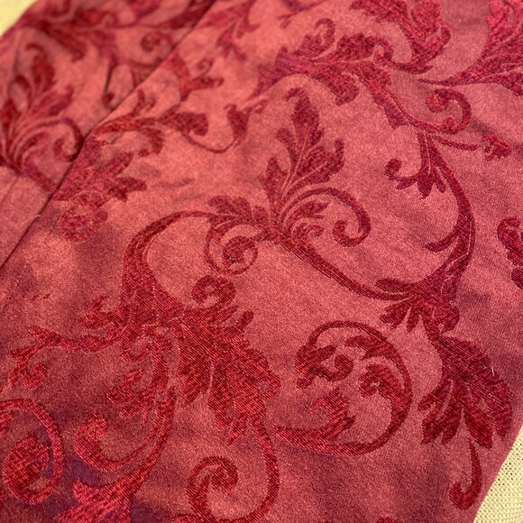 Burgundy Damask Round Tablecloth – 70" - Picture 2 of 6